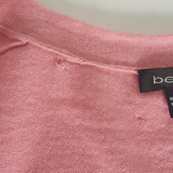 Bebe Pink Cashmere & Sequin Wrap Sweater - Picture 4 of 6